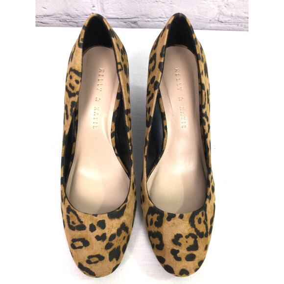 Kelly & Katie Laurene Chita Mob Wife Round Toe Fabric Slip On Wedge Heell 7.5M - Picture 2 of 14